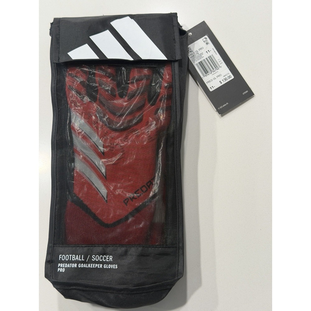 Adidas Predator GL Pro Soccer Goalkeeper Gloves IW6276 Red Black Mens Size 11
